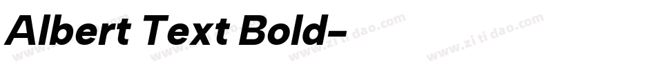 Albert Text Bold字体转换